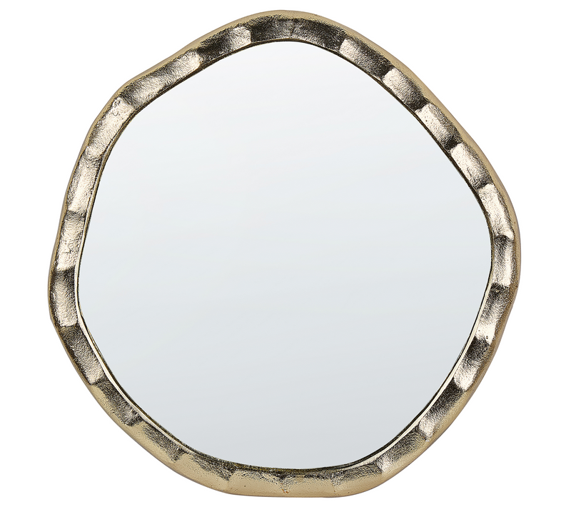 Miroir Mural Miroir Décoratif - Angke 42 Cm 40 Cm Métal Doré