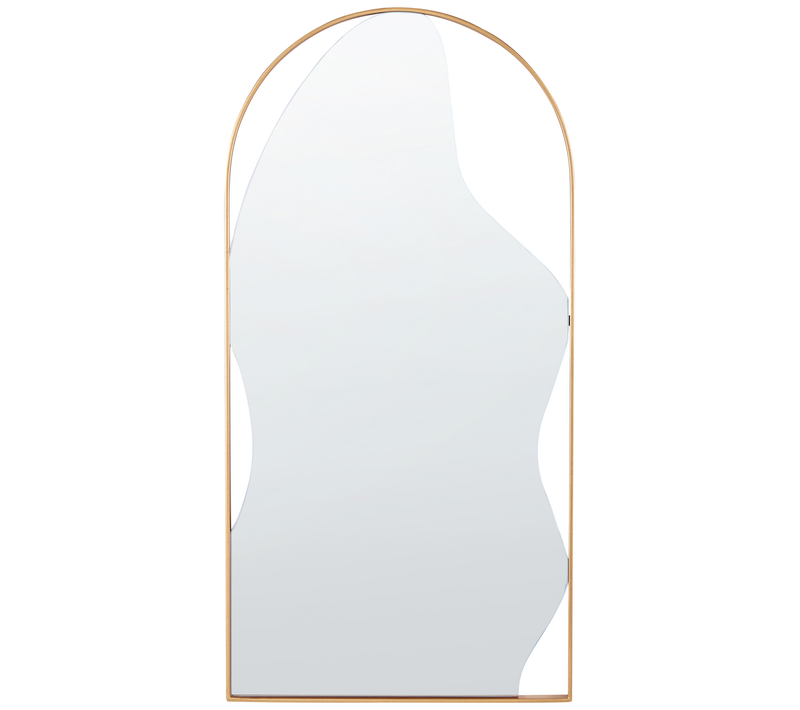 Miroir Mural Miroir Décoratif - Colombier 41 Cm 81 Cm Métal Doré