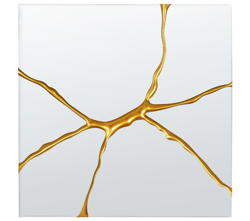 Miroir Mural Miroir Décoratif - Coole 80 Cm 80 Cm Doré