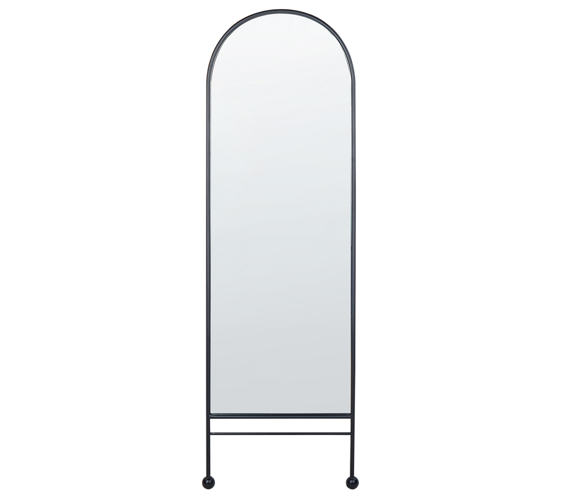 Miroir Mural Miroir Décoratif - Jarnages 45 Cm 145 Cm Métal Noir