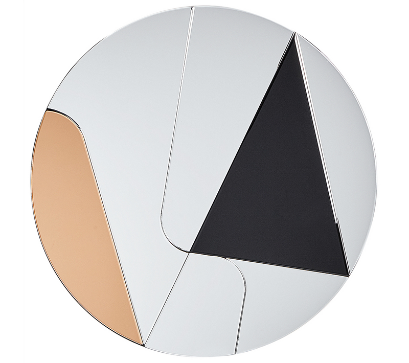 Miroir Mural Miroir Décoratif - Trouville 80 Cm 80 Cm Noir/doré