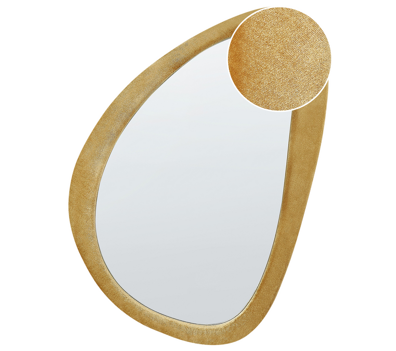 Miroir Mural Miroir Décoratif - Venas 61 Cm 91 Cm Velours Moutarde