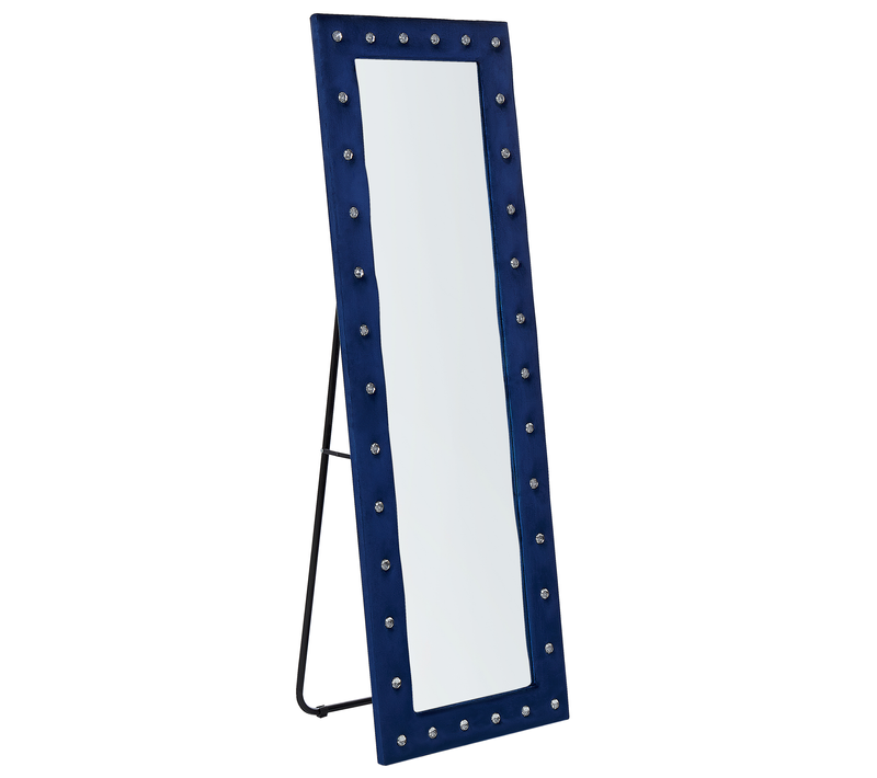 Miroir Sur Pied - Miroir Sur Toute La Longueur Ansouis 150 Cm Velours Bleu Marine