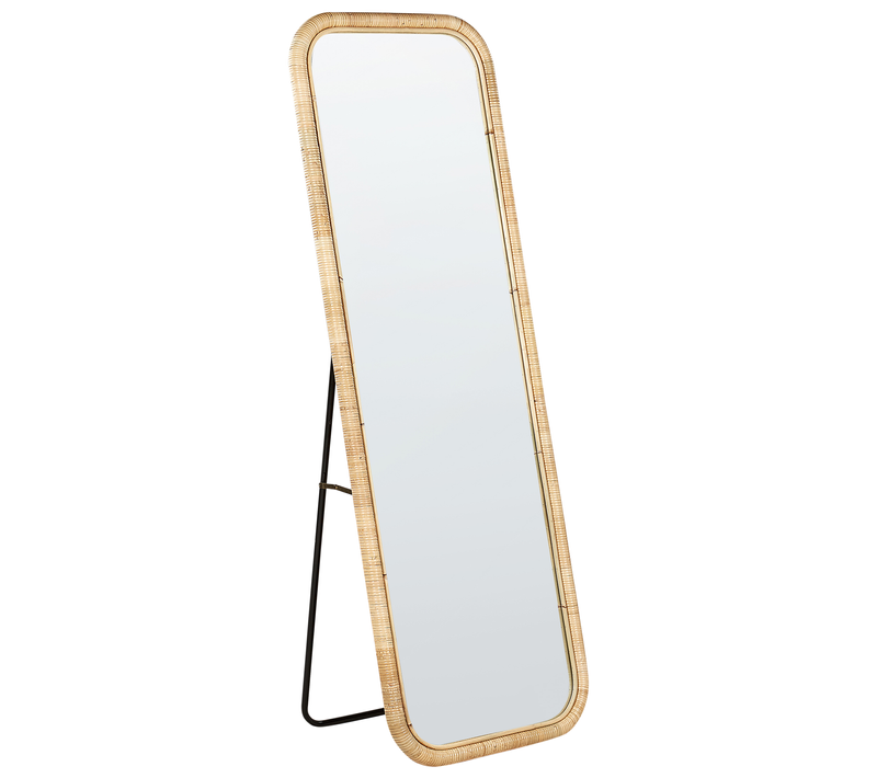 Miroir Sur Pied - Miroir Sur Toute La Longueur Malange 150 Cm Rotin Naturel