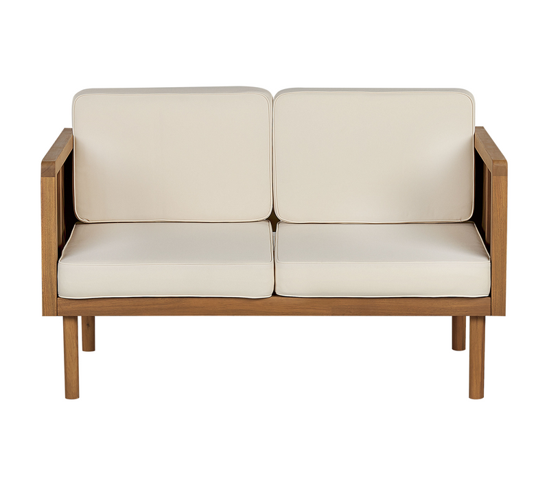 Canapé De Jardin 2 Places - Canapé D'extérieur Baratti Acacia Marron