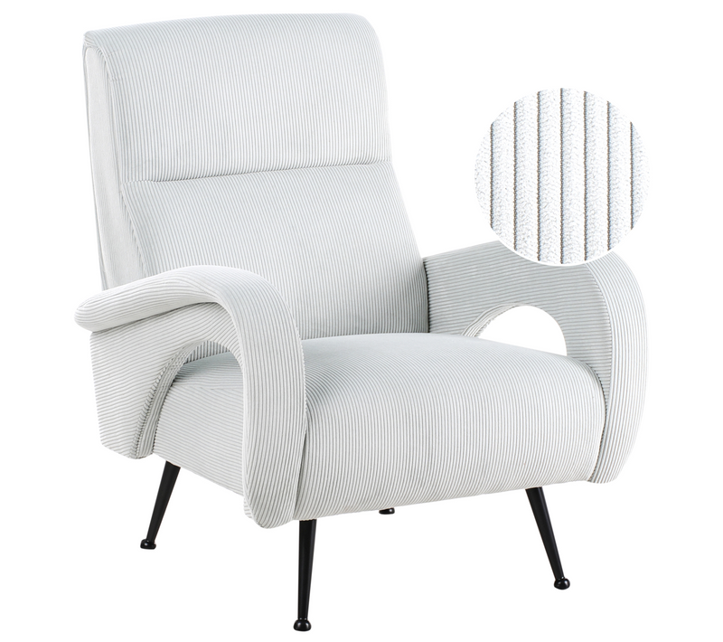 Fauteuil Fixe Fauteuil De Salon Svalov Velours Côtelé Vert Menthe