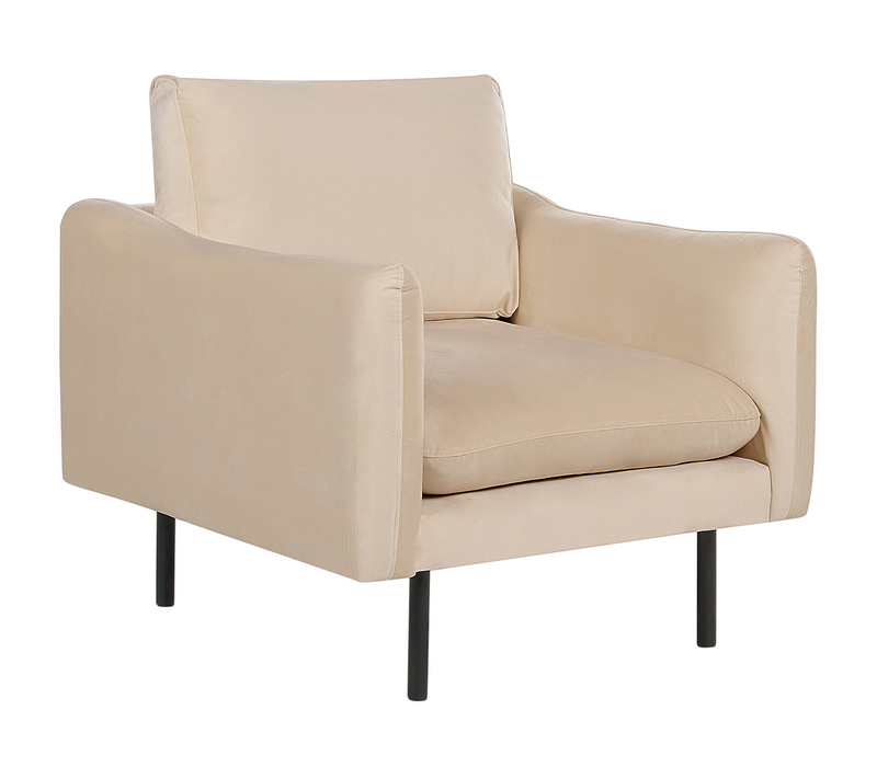 Fauteuil Fixe Fauteuil De Salon Vinterbro Velours Beige