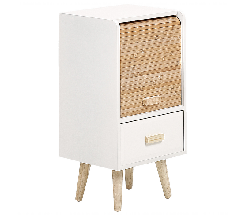 Table De Nuit - Table De Chevet à 1 Tiroir Nesika Blanc