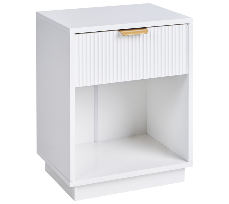 Table De Nuit - Table De Chevet à 1 Tiroir Summerville Blanc