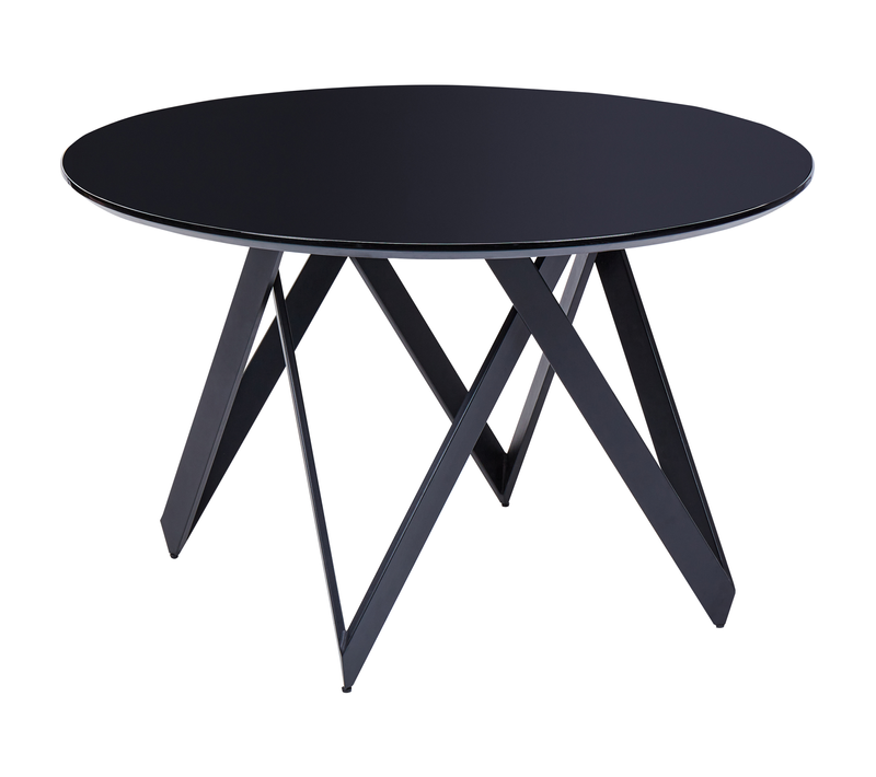 Table De Salle à Manger - Table De Repas Oxhill Noir 120 Cm 120 Cm