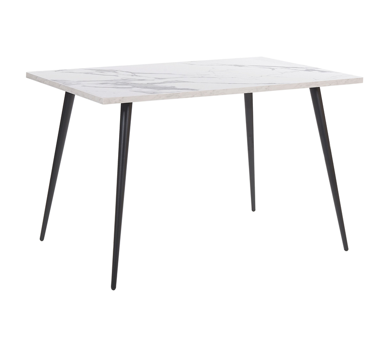 Table De Salle à Manger - Table De Repas Santiago Marbre Blanc 120 Cm 80 Cm