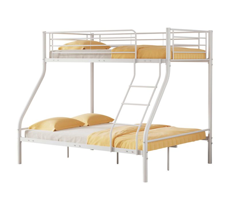 Lit Superposé Trixie 90x200 etamp; 140x200 - Métal - Blanc Mat