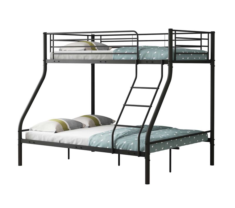 Lit Superposé Trixie 90x200 etamp; 140x200 - Métal - Noir Mat