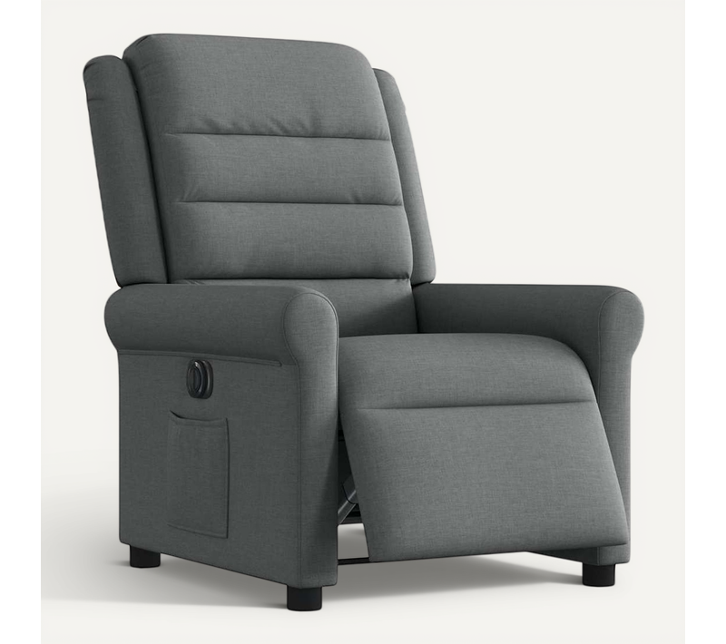 Fauteuil Relax - Fauteuil Inclinable Électrique Gris Foncé Tissu We487