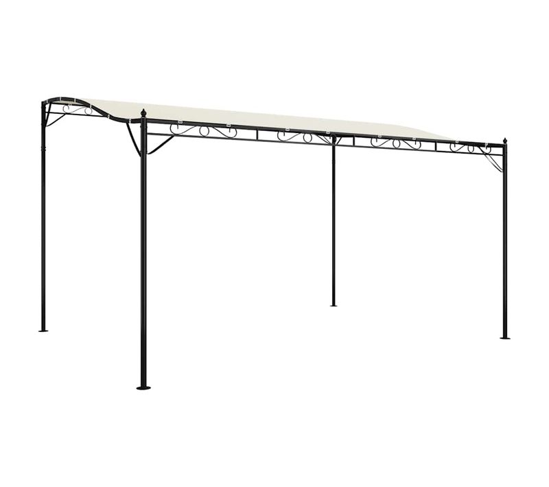 Store Banne - Auvent Crème 4x3 M 180 G/m² Tissu Et Acier At8