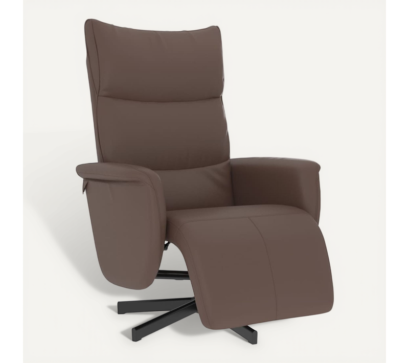 Fauteuil Relax - Fauteuil Inclinable Avec Repose-pieds Marron Similicuir We32