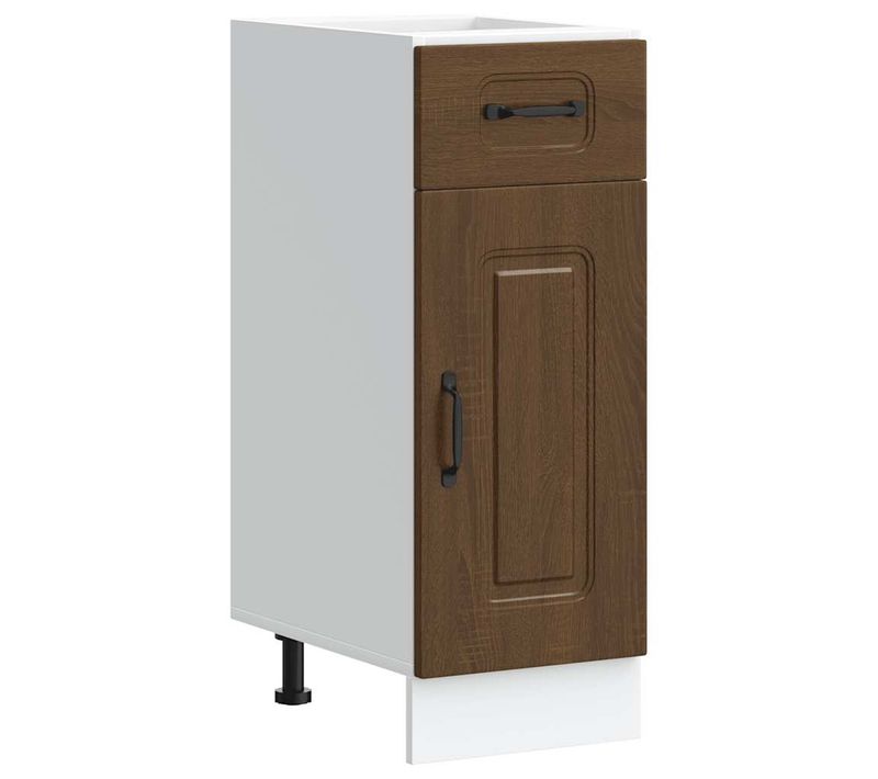 Meuble Bas De Cuisine Armoire De Cuisine - Chêne Marron Bois D'ingénierie Fr10441