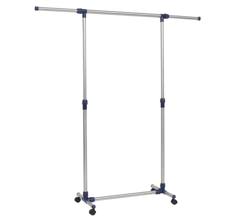 Porte-vêtements, Portant à Vetement Réglable Acier Inoxydable 165x44x150 Cm Argenté