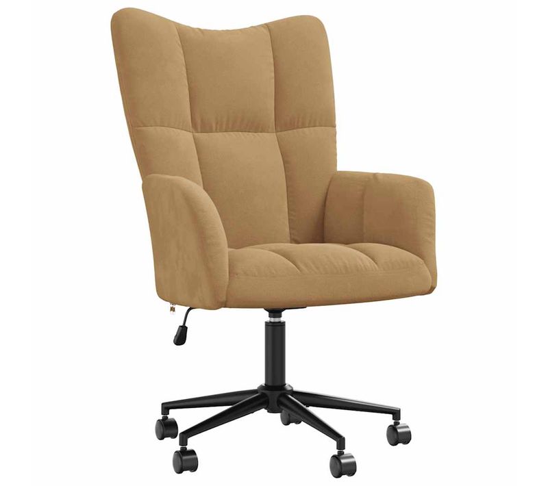 Fauteuil De Bureau - Chaise De Bureau Marron Velours Fr36597