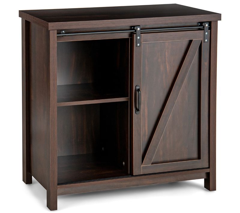 Buffet Meuble Cuisine Cabinet De Cuisine Indépendant Avec Porte Coulissante 80x40x82 Cm Marron