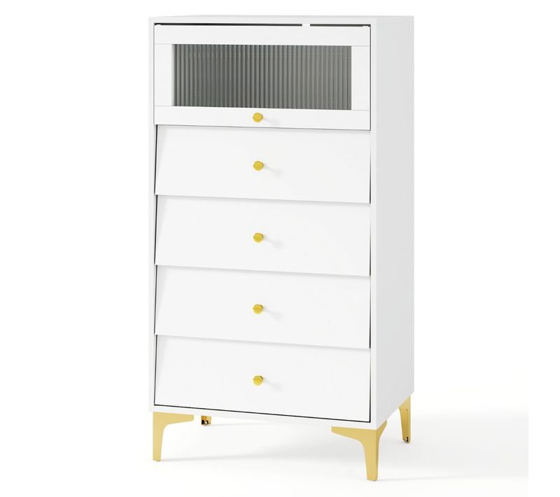 Commode 4 Tiroirs Armoire De Rangement Moderne Avec 8 Tiroirs Coulissants 60 X 40 X 112,5 Cm Gris