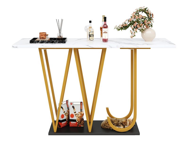 Table De Salle à Manger , Table De Salle à Manger En Bois, Plateau En Marbre , Blanc