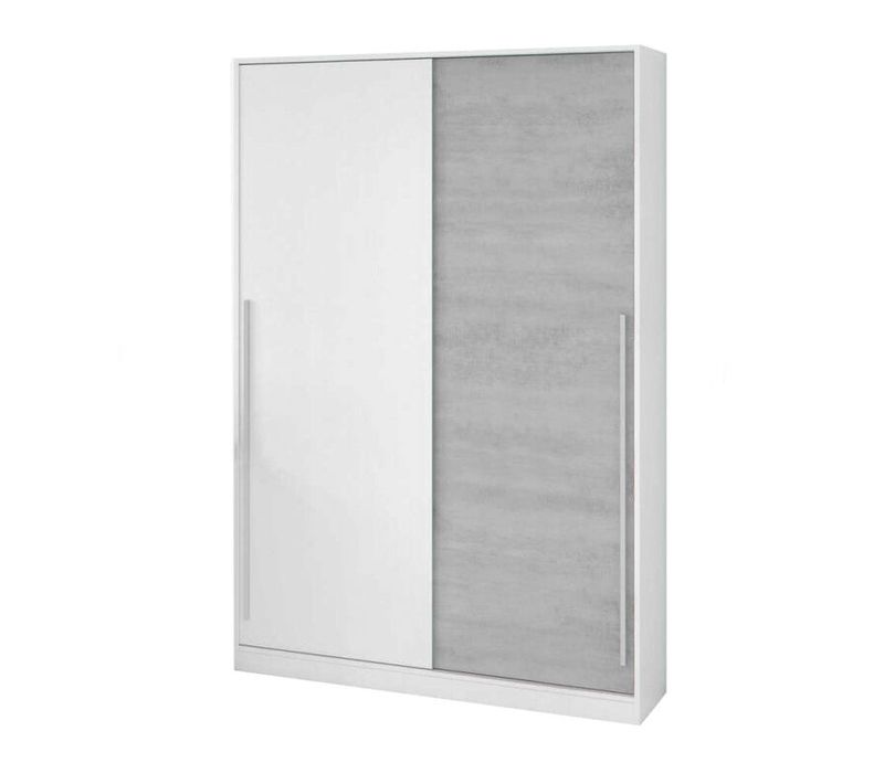 Armoire Placard Meuble De Rangement 2 Portes Coulissantes En Bois - H. 200 X L. 120 Cm X P. 50 Cm