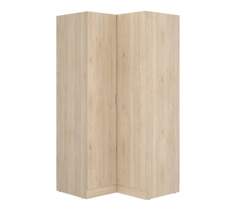 Armoire Dressing D'angle avec 2 portes Coloris Chêne