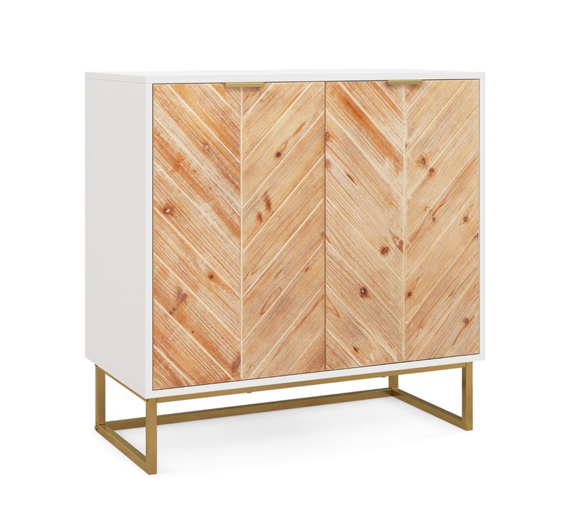 Buffet, Bahut, Meuble De Rangement Moderne Avec 2 Portes 80 X 40 X 80 Cm Blanc