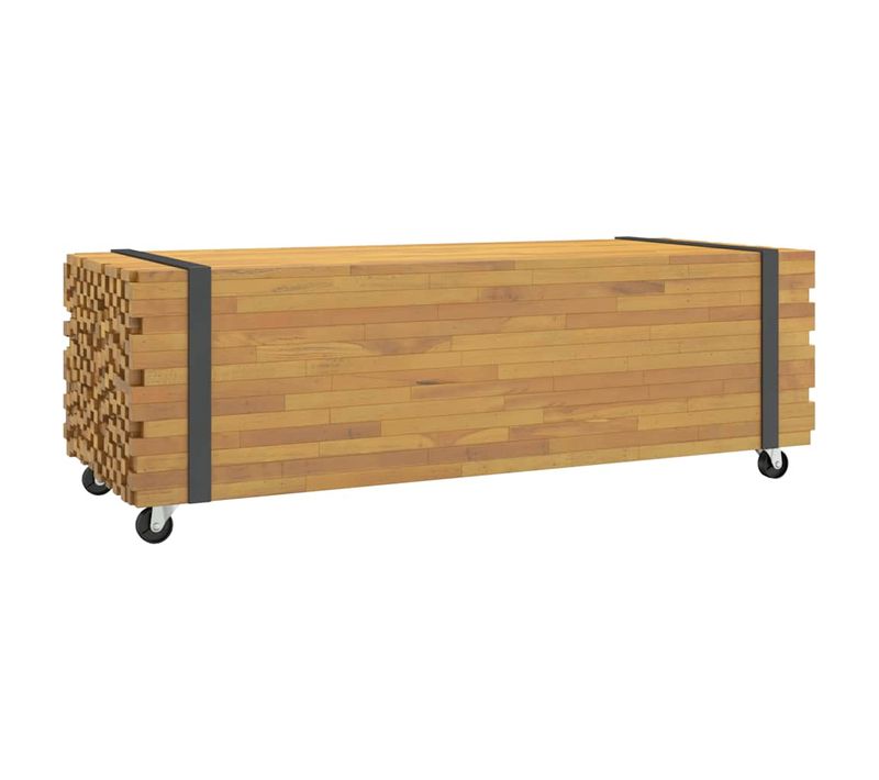 Meuble TV - Banc TV 110x45x35 Cm Bois Massif De Teck
