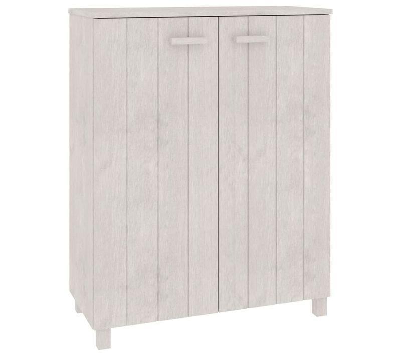 Armoire à Chaussures - Meuble à Chaussures Blanc 85x40x108 Cm Bois De Pin E455