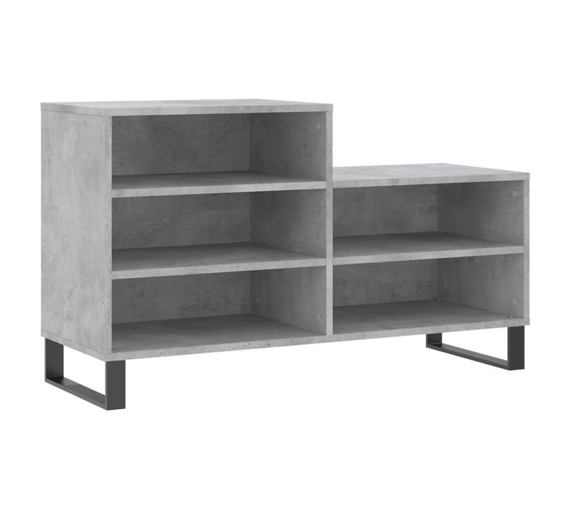 Armoire à Chaussures - Meuble à Chaussures Gris Béton 102x36x60 Cm Bois D'ingénierie E392