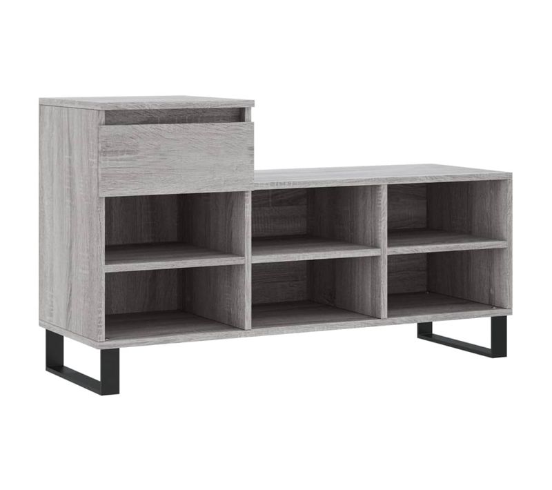 Armoire à Chaussures - Meuble à Chaussures Sonoma Gris 102x36x60 Cm Bois D'ingénierie E592
