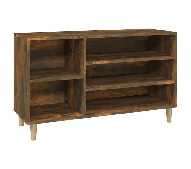 Armoire à Chaussures - Meuble à Chaussures Chêne Fumé 102x36x60 Cm Bois D'ingénierie E209