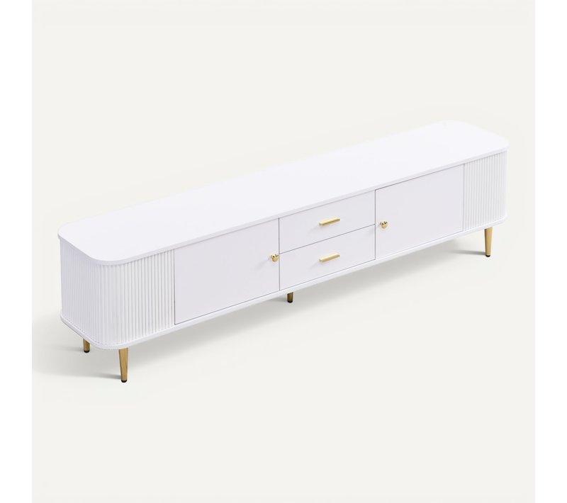 Meuble TV Banc TV - 170x34x45cm Blanc Mdf