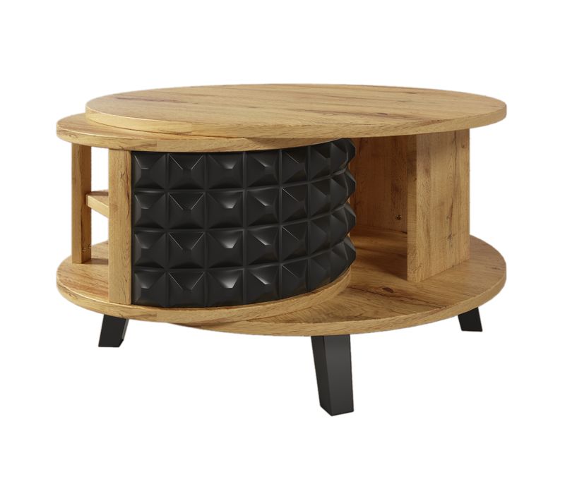 Table Basse Table De Salon - 85.2x80x45.2cm Bois Panneaux De Particules