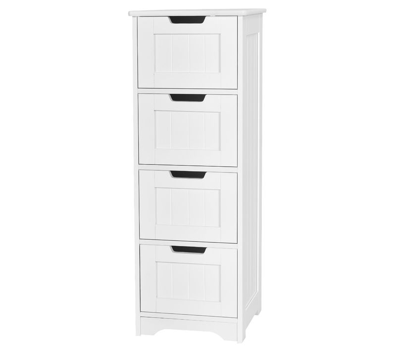 Commode Salle De Bain 4 Tiroirs Meuble Salle De Bain Blanc Meuble De Rangement Kit