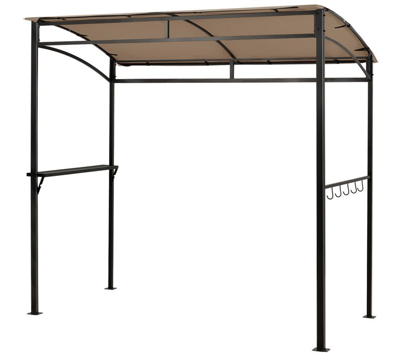 Tonnelle Barbecue Exterieur De 216 Cm Cadre En Métal Imperméable Abri Barbecue Avec Étagère