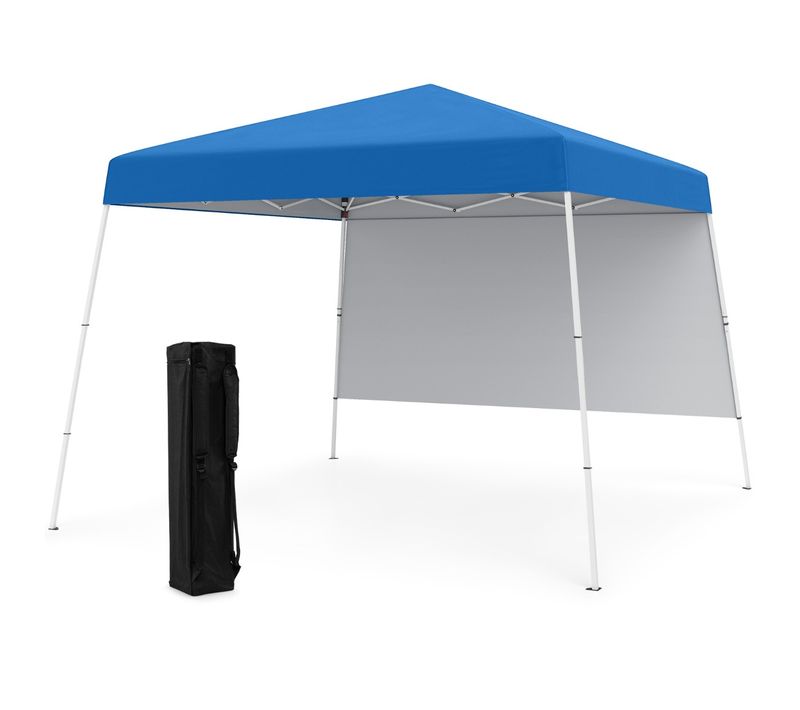 Tonnelle De Jardin 3x3m Tente Réception Pliant Avec Sac à Dos Portable Protection Solaire Bleu