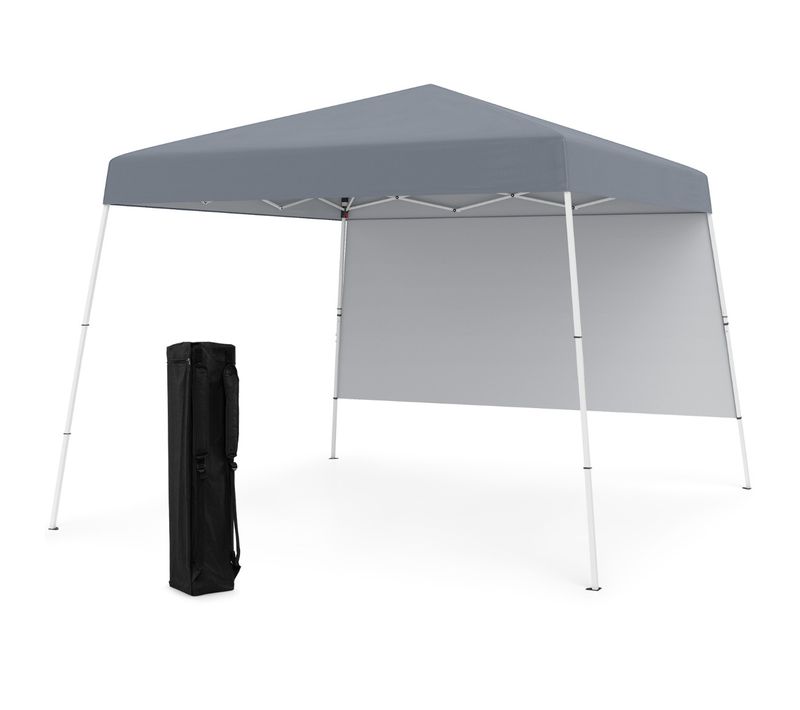 Tonnelle De Jardin 3x3m Tente Réception Pliant Avec Sac à Dos Portable Protection Solaire Gris