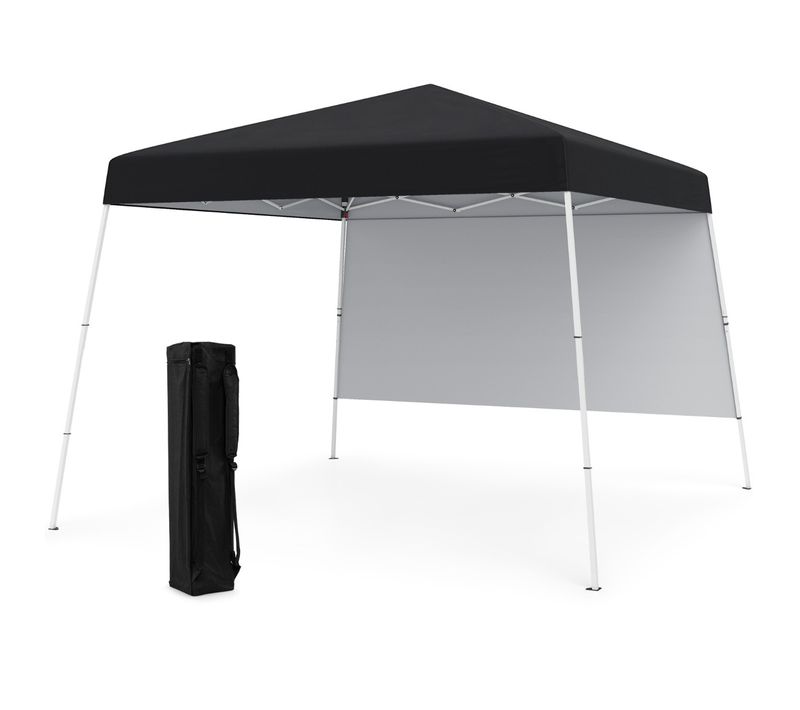 Tonnelle De Jardin 3x3m Tente Réception Pliant Avec Sac à Dos Portable Protection Solaire Noir