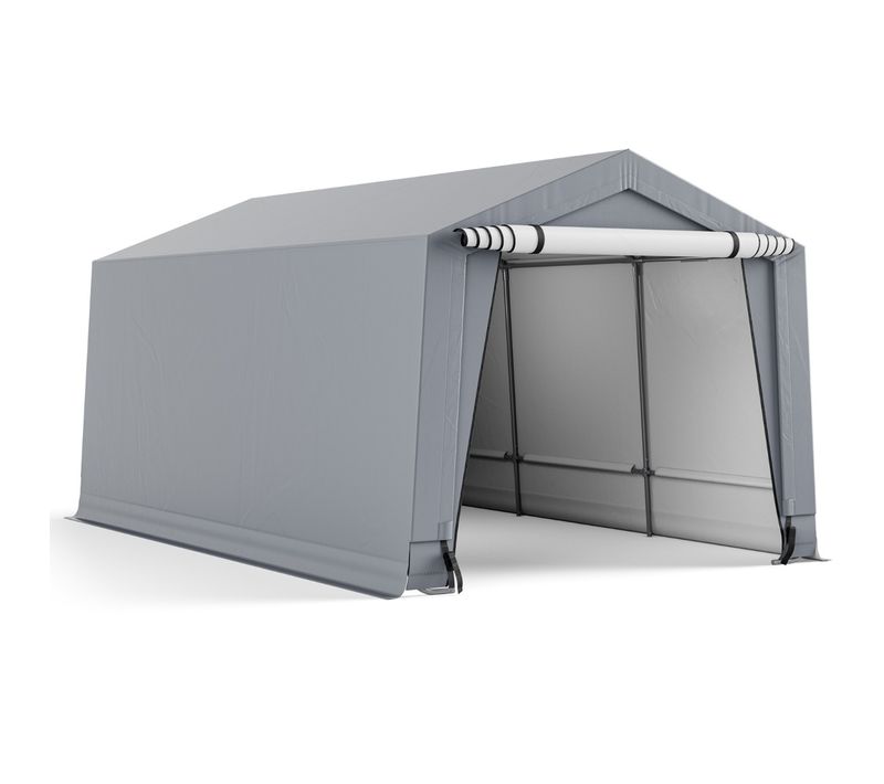 Abri Garage Pour Voiture 290x490cm Tente De Stockage Acier Toutes Saisons Pour Suv Bateau