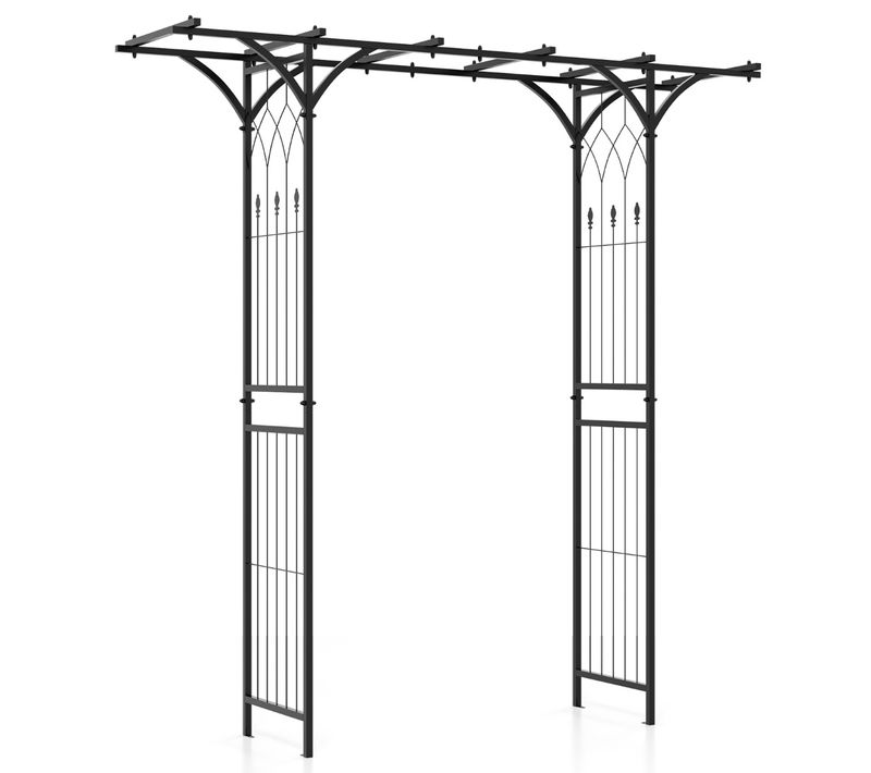 Arche De Jardin Métal Revêtu De Poudre Arceau à Rosiers Imperméable 208x52x208cm