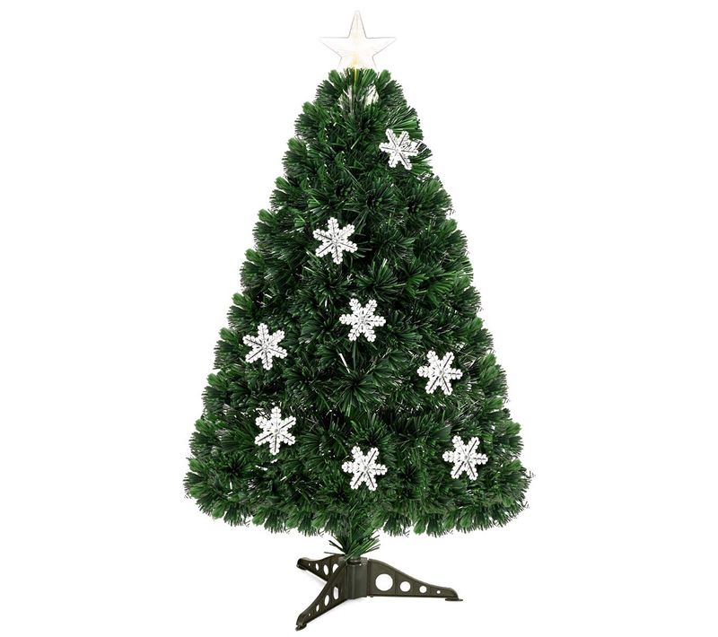 Sapin De Noël Artificiel 180cm Avec LED Et Pied Arbre De Noël En Pvc Plastique Métal Avec Flocon