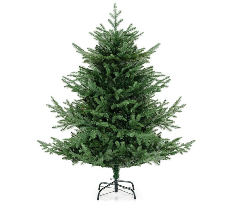 Sapin De Noël Artificiel De 135cm Faux Sapin De Noël à Charnières 442 Branches 160 LED Blanc Chaud