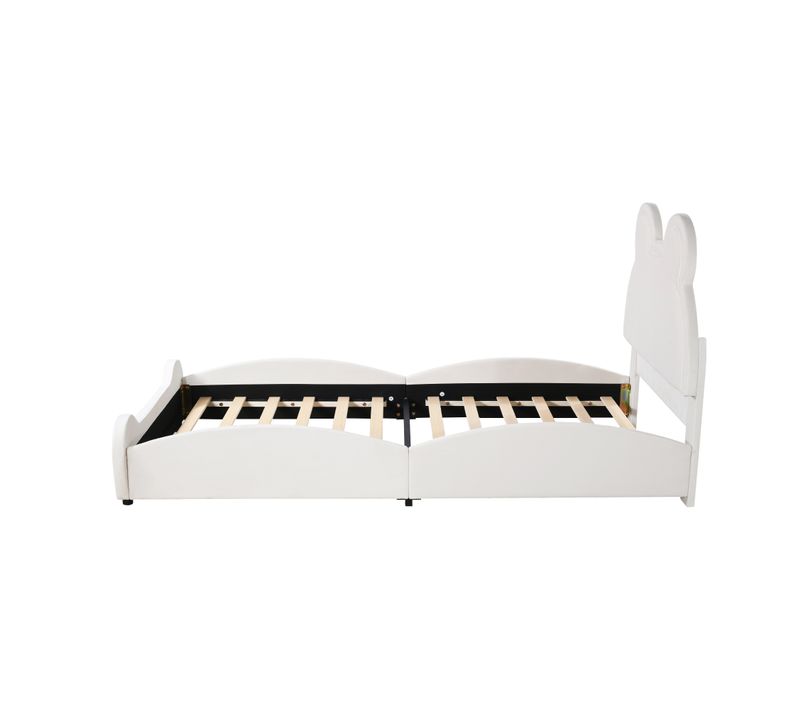 Lit Enfant Forme Ours En Velours, 90 X 200 Cm