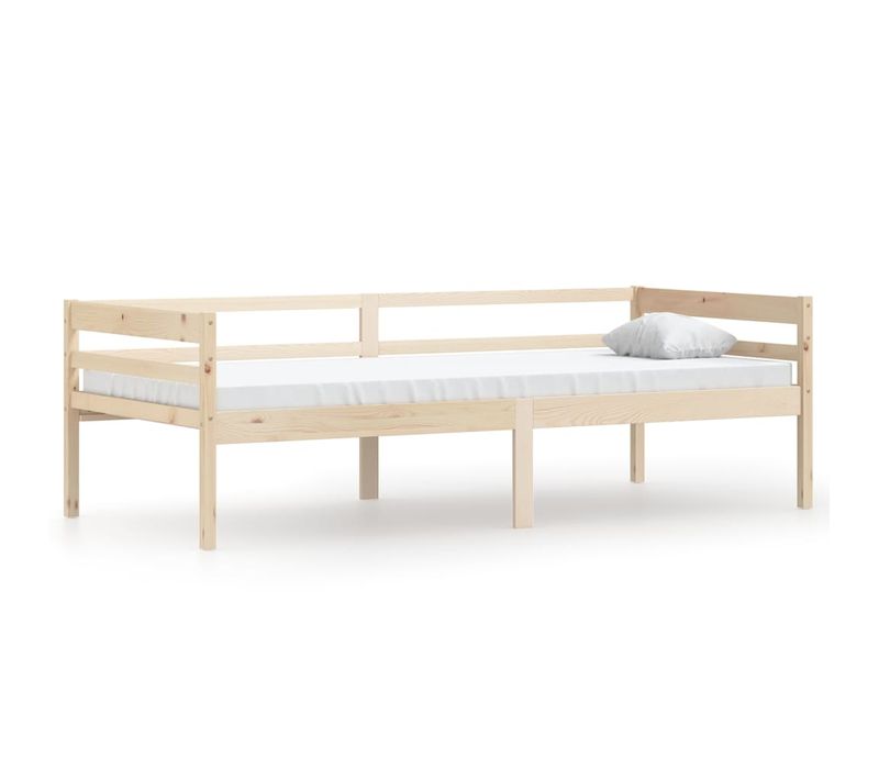 Lit Adulte - Lit Simple - Cadre De Lit Sans Matelas Bois De Pin Massif 90x200 Cm E380