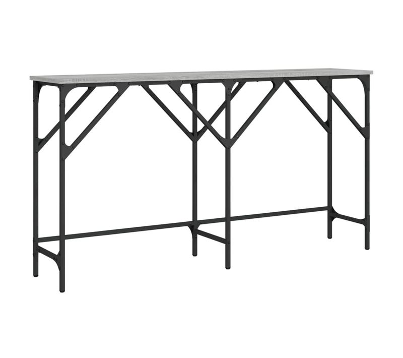Table Console - Table D'entrée Sonoma Gris 140x29x75 Cm Bois D'ingénierie