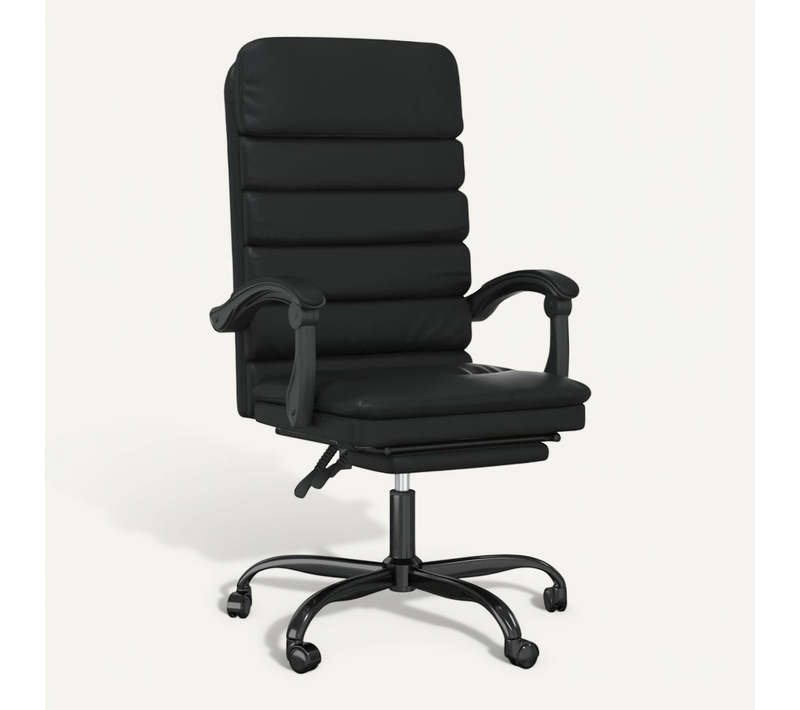 Fauteuil Inclinable De Bureau - Chaise De Massage Inclinable De Bureau Noir Similicuir