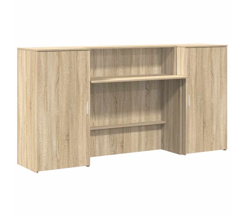 Bureau D'ordinateur - Bureau D'étude Réception Chêne Sonoma 200x50x103,5 Cm Bois D'ingénierie